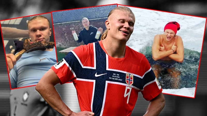 Dünya futbolunu sallayan Haaland'ın sırrı ortaya çıktı. Günde 6 öğün yiyip, dudaklarına bant yapıştırıyor