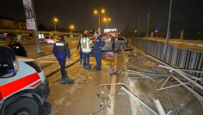 E-5'te yan yola uçup yayaları biçti