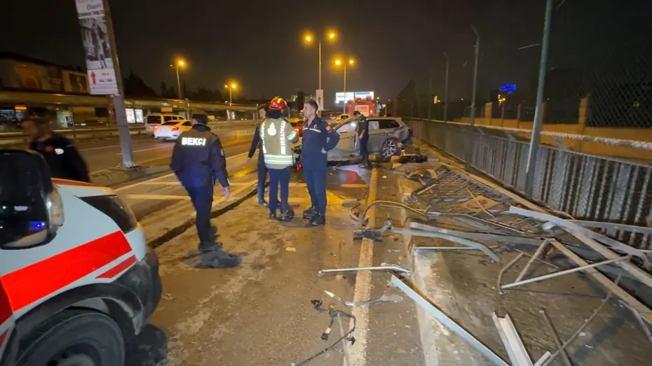 E-5'te yan yola uçup yayaları biçti