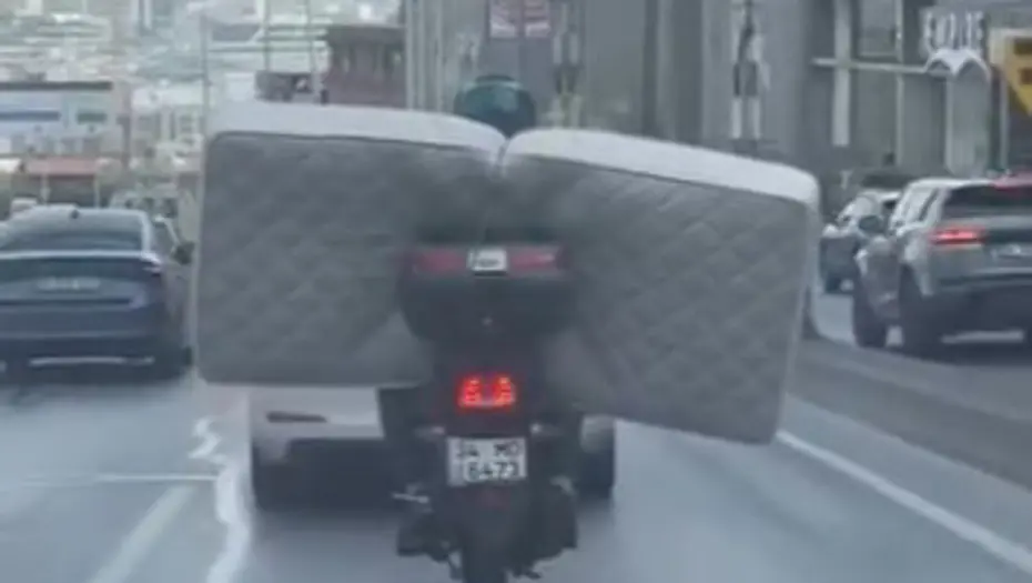 İstanbul trafiğinde şaşırtan görüntü