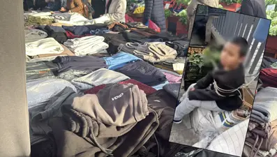 Eşofman çalan çocuğu iple bağlayan esnaf gözaltına alındı