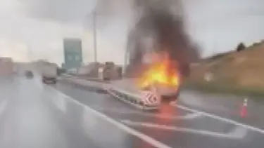 Kuzey Marmara'da araç yangını