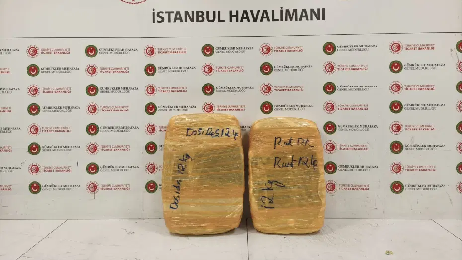 İstanbul Havalimanı'nda uyuşturucu operasyonu. 25 kilogram esrar ele geçirildi