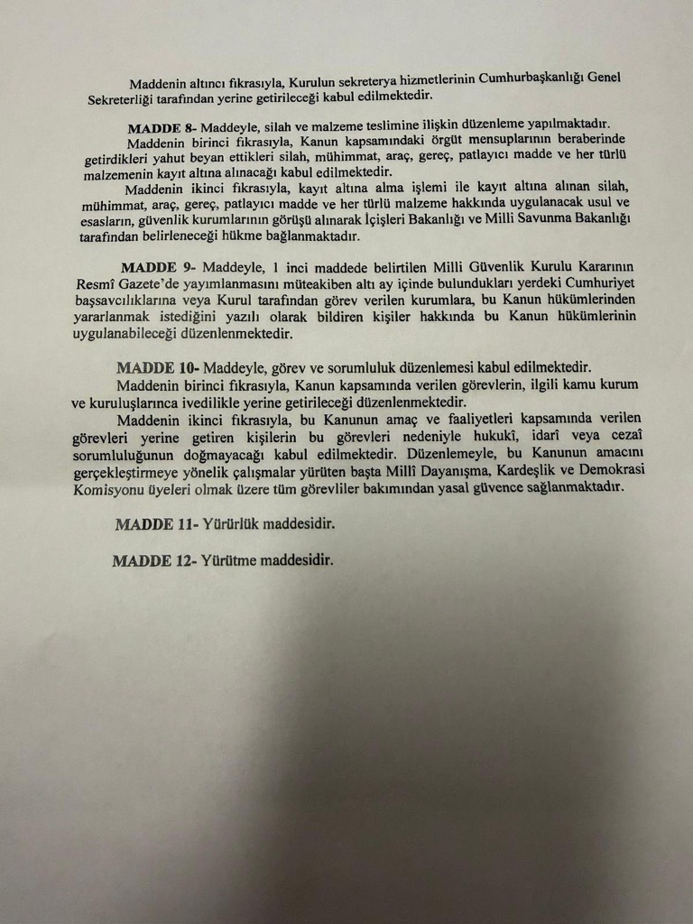 Süreç yasası teklifi tamamlandı. İşte madde madde kanun teklifi ve gerekçelerinin tam metni 2