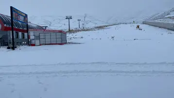 Erciyes’te kar yağışı