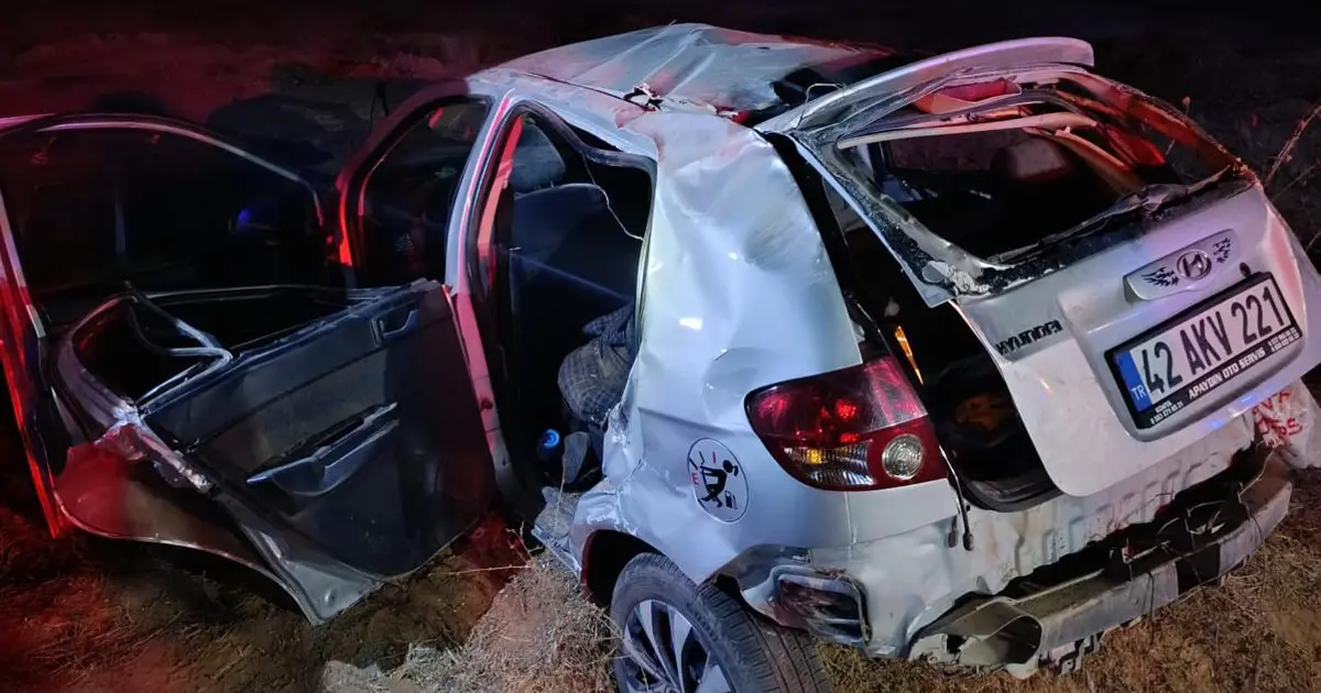 Kontrolden çıkan otomobil şarampole uçtu: 1 ölü, 3 yaralı