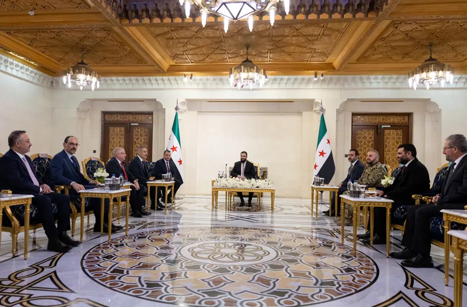 Dışişleri Bakanı Hakan Fidan, Milli Savunma Bakanı Yaşar Güler, MİT Başkanı İbrahim Kalın Şam'da