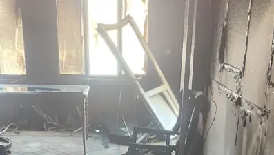 Mardin'de çıkan yangında daire kullanılamaz hale geldi 