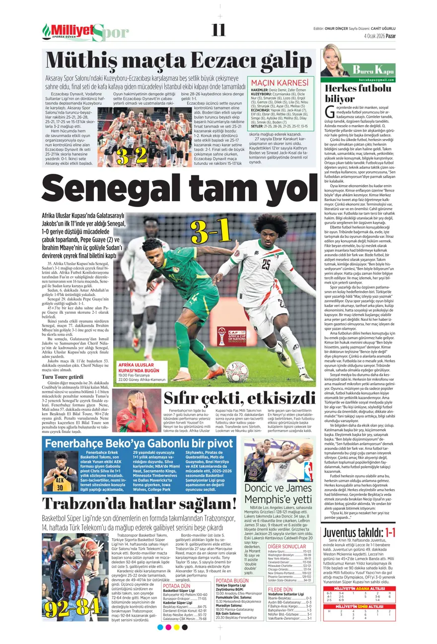 Fenerbahçe'de Guendouzi sürprizi (4 Ocak 2026 spor manşetleri) 22 Fenerbahçe'de Guendouzi sürprizi (4 Ocak 2026 spor manşetleri) 22