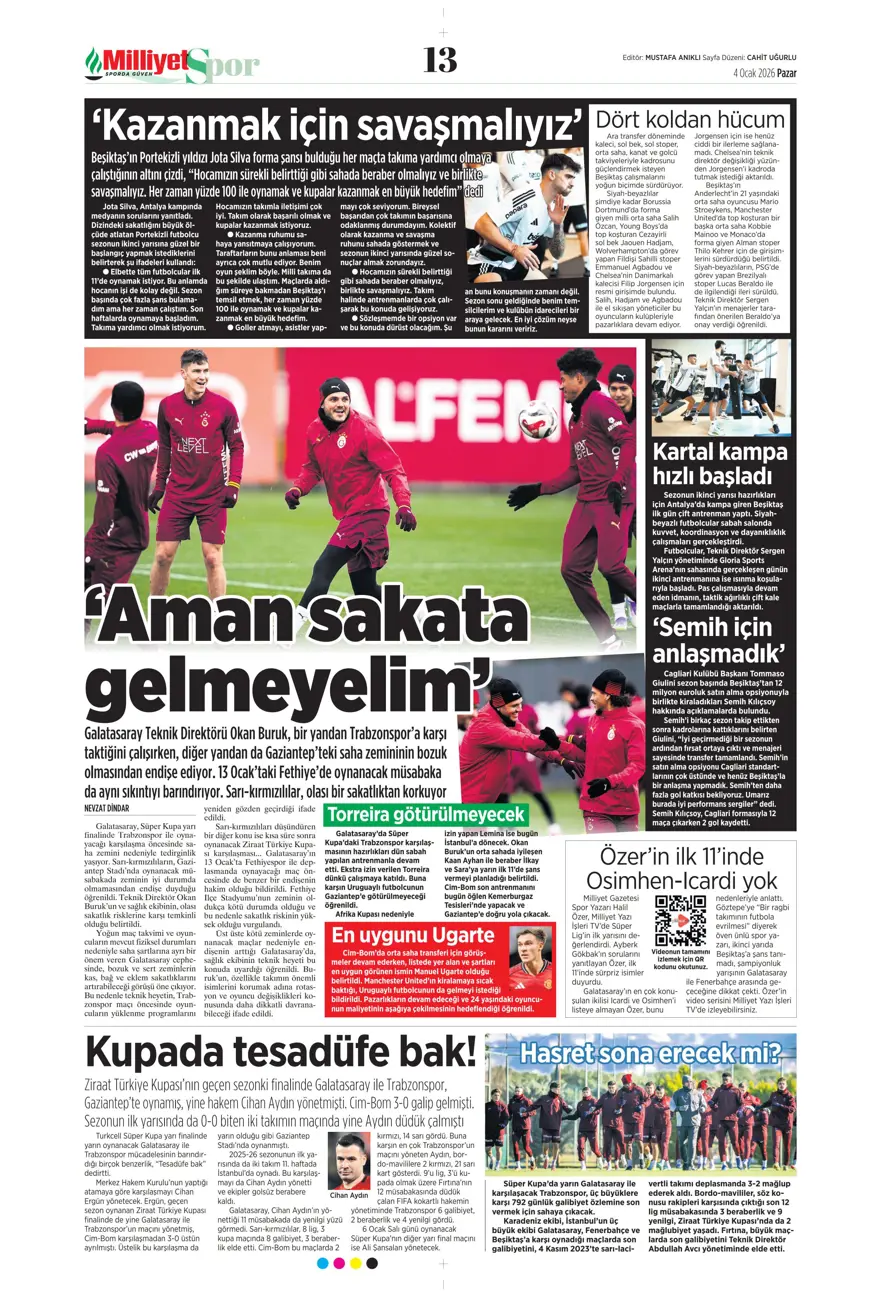 Fenerbahçe'de Guendouzi sürprizi (4 Ocak 2026 spor manşetleri) 27 Fenerbahçe'de Guendouzi sürprizi (4 Ocak 2026 spor manşetleri) 27