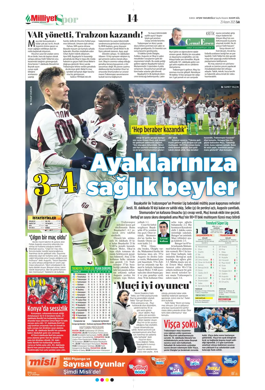 "Aslan'ın yeni avı Union SG" (25 Kasım 2025 spor manşetleri) 35