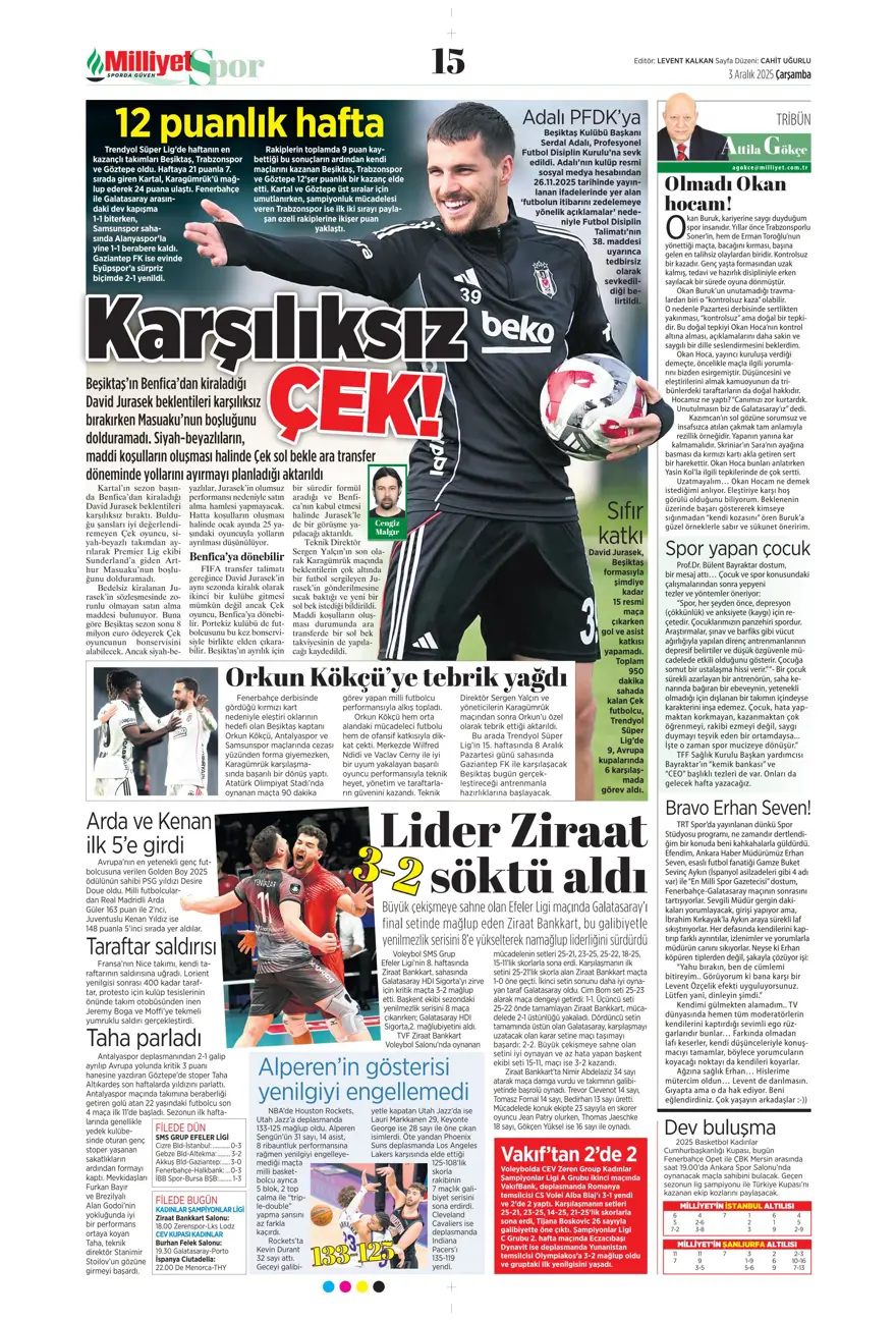 "Kalite farkı 5 dakika" (3 Aralık 2025 spor manşetleri) 11 "Kalite farkı 5 dakika" (3 Aralık 2025 spor manşetleri) 11