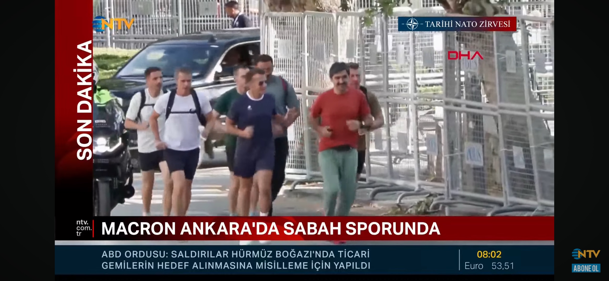 Fransa Cumhurbaşkanı Ankara'da sabah koşusunda. Önce spor ardından Beştepe 3