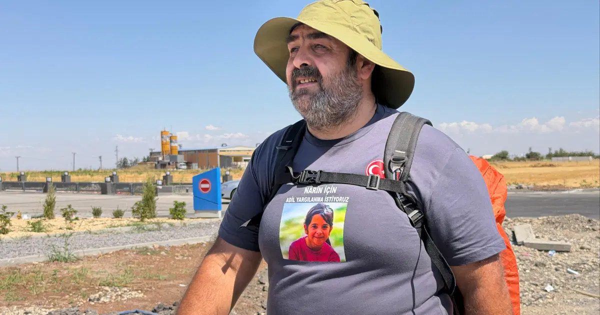 Narin Güran’ın babası Ankara’ya yürümeye başladı