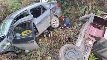 Otomobille çarpışan 3 tekerlekli motosikletteki çift yaşamını yitirdi