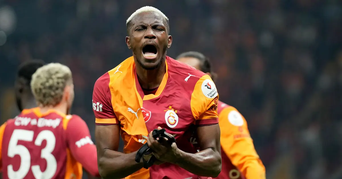 Galatasaray'da Osimhen, tarih yazmak için sahada! Bir gol bile atsa herkesi sollayacak