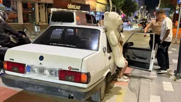 Pelüş ayılı otomobilin sürücüsüne 41 bin lira ceza 