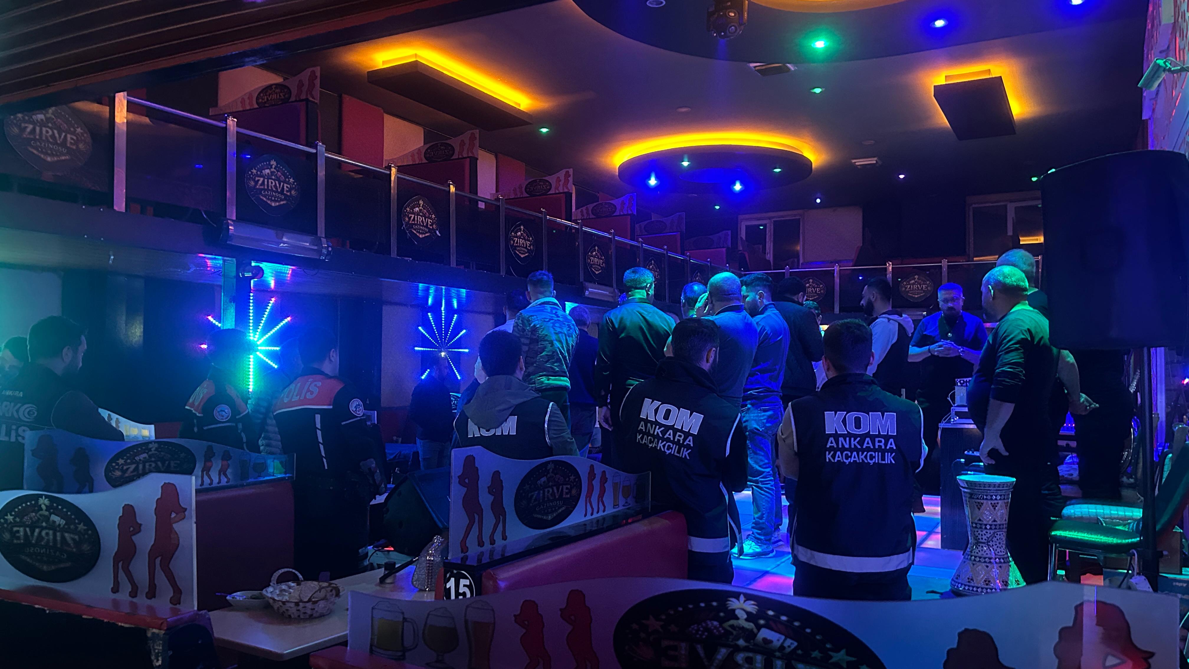 Ankara'da eğlence mekanlarına eş zamanlı denetim: 68 gözaltı