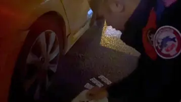 Polisten kaçan takside uyuşturucu bulundu