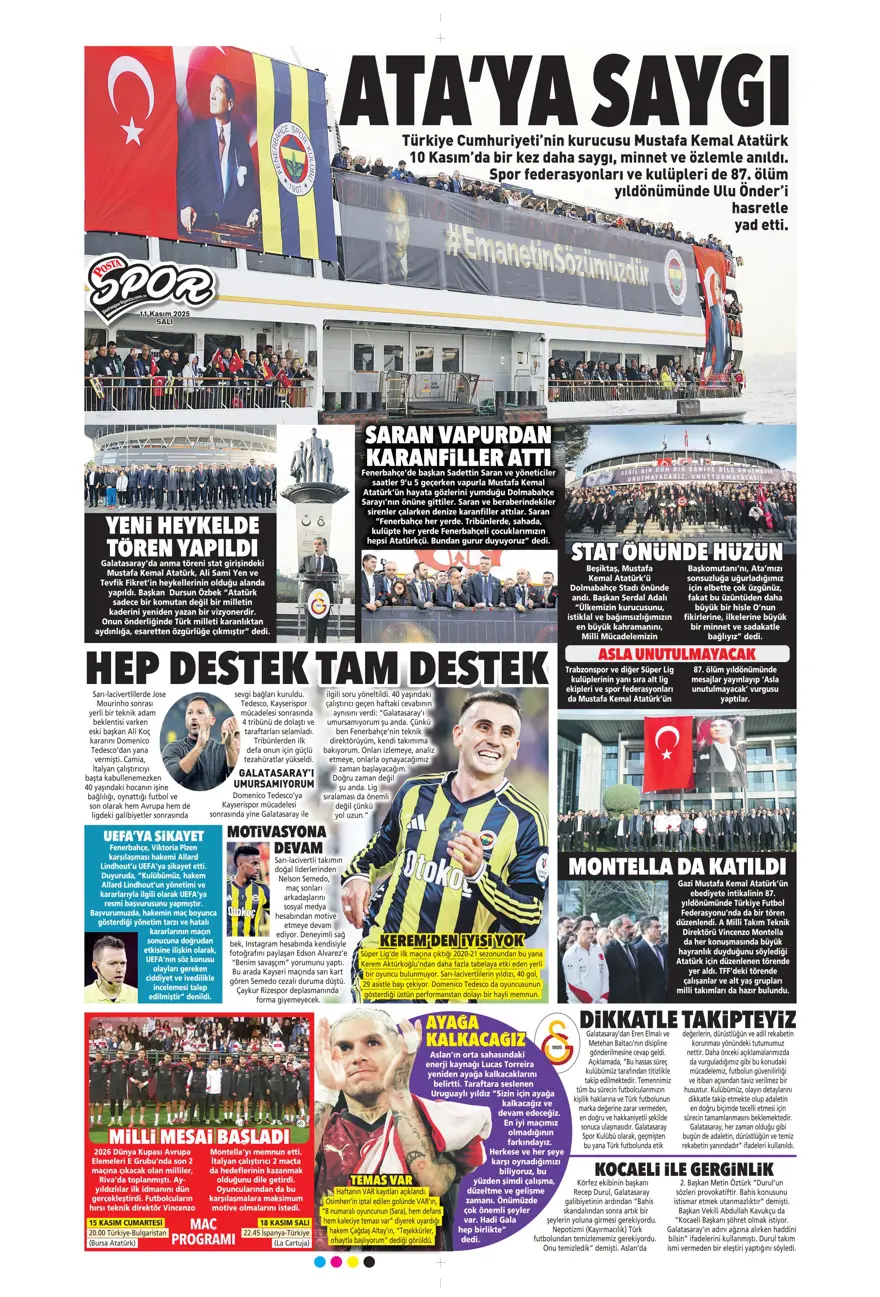 "Osimhen'e niyet, Singo'ya kısmet" (11 Kasım 2025 spor manşetleri) 21