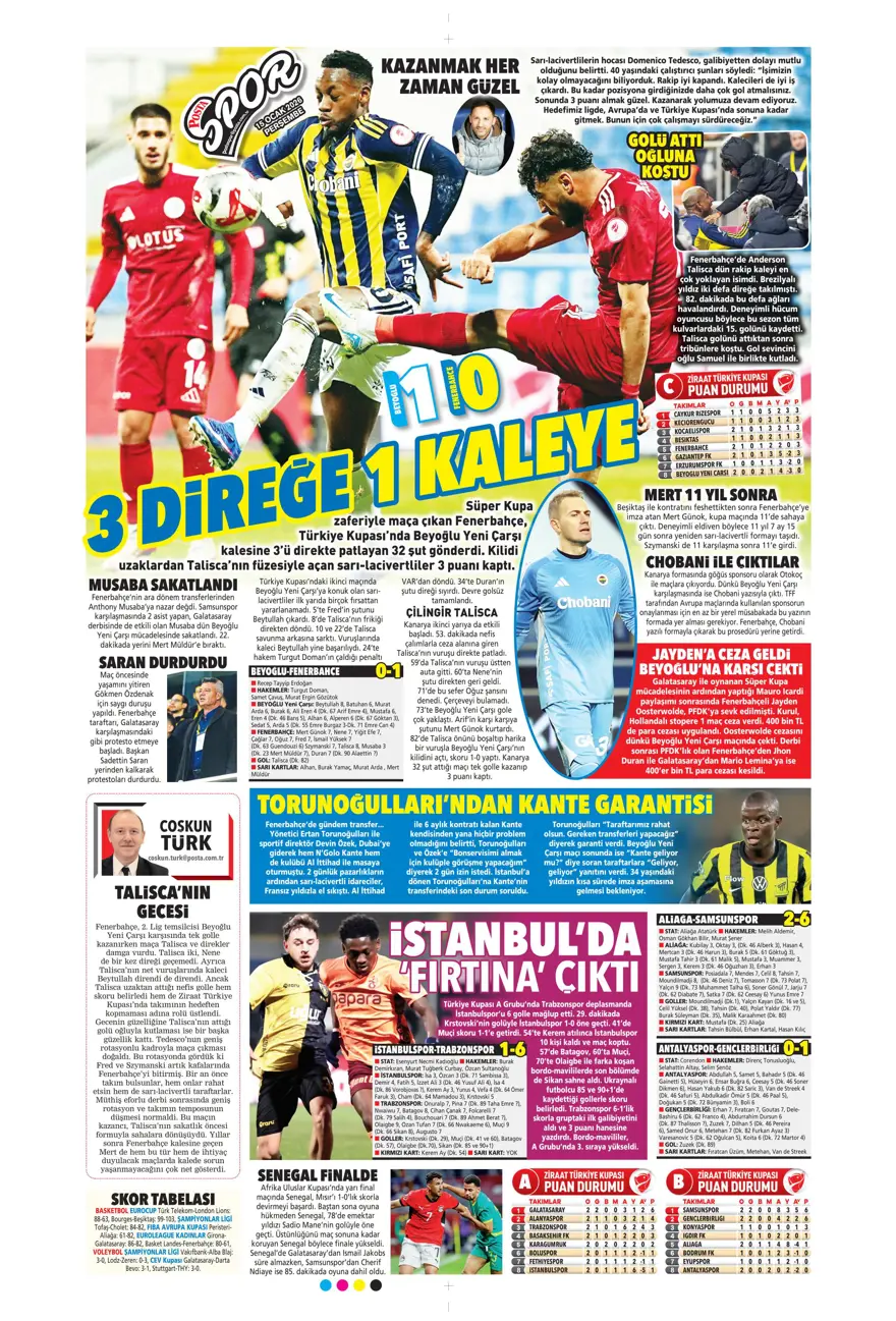 "Orta sahaya nokta atışı" (15 Ocak 2026 spor manşetleri) 12 "Orta sahaya nokta atışı" (15 Ocak 2026 spor manşetleri) 12