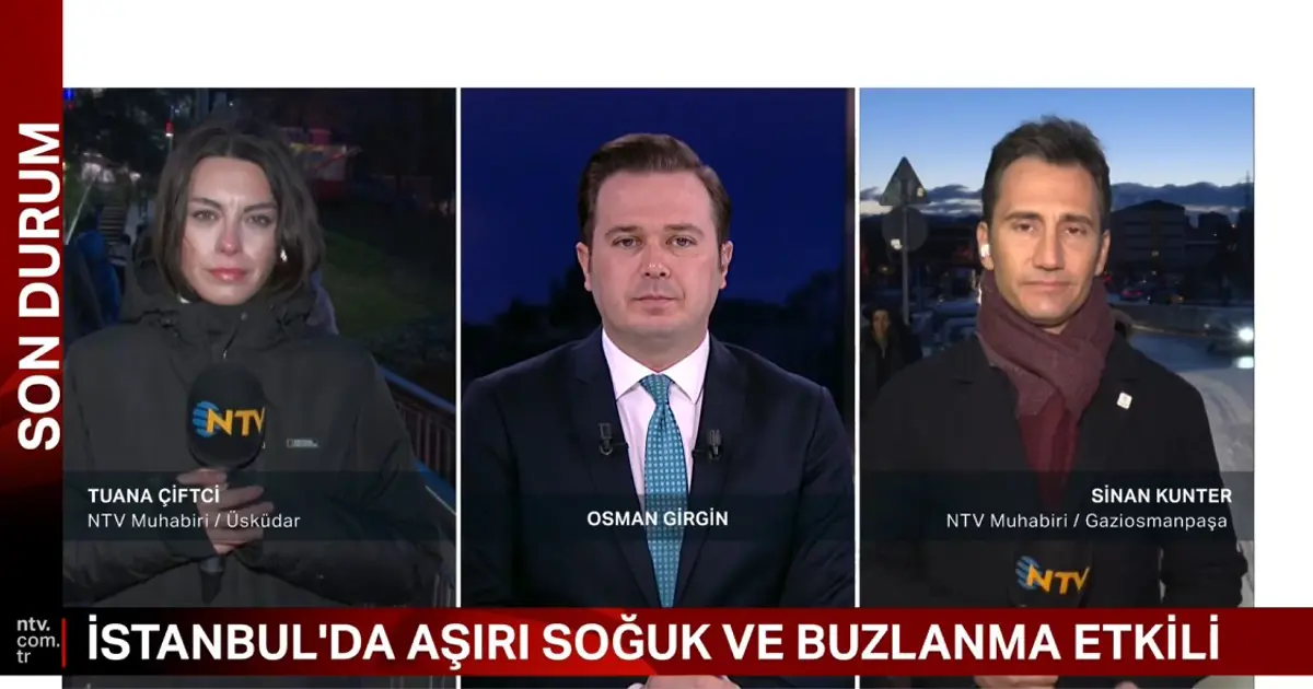 İstanbul'da aşırı soğuk ve buzlanma etkili!