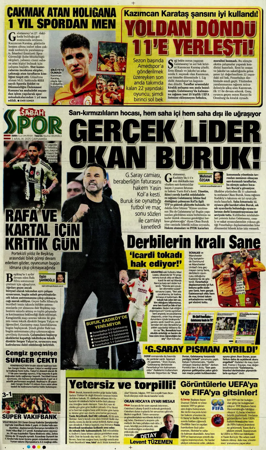 "Kalite farkı 5 dakika" (3 Aralık 2025 spor manşetleri) 18 "Kalite farkı 5 dakika" (3 Aralık 2025 spor manşetleri) 18