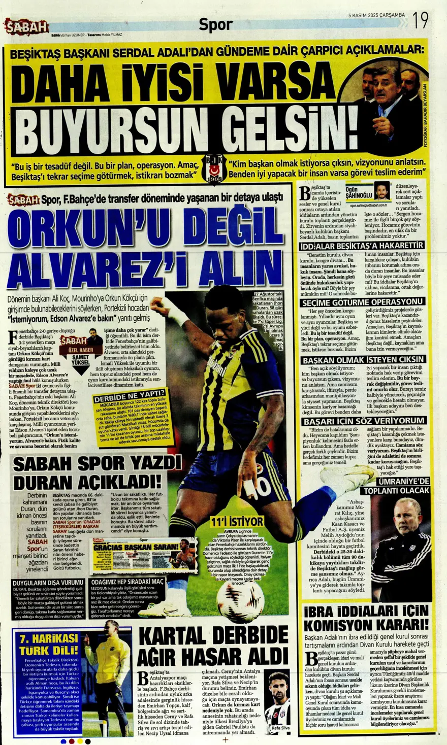 "Devler Ligi'nde Aslan gecesi" (5 Kasım 2025 spor manşetleri) 12 "Devler Ligi'nde Aslan gecesi" (5 Kasım 2025 spor manşetleri) 12