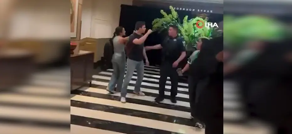 ABD'de protestoculardan Netanyahu'nun yemek yediği otele baskın
