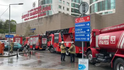 Sarıyer'de hastanenin acil servisinde korkutan yangın