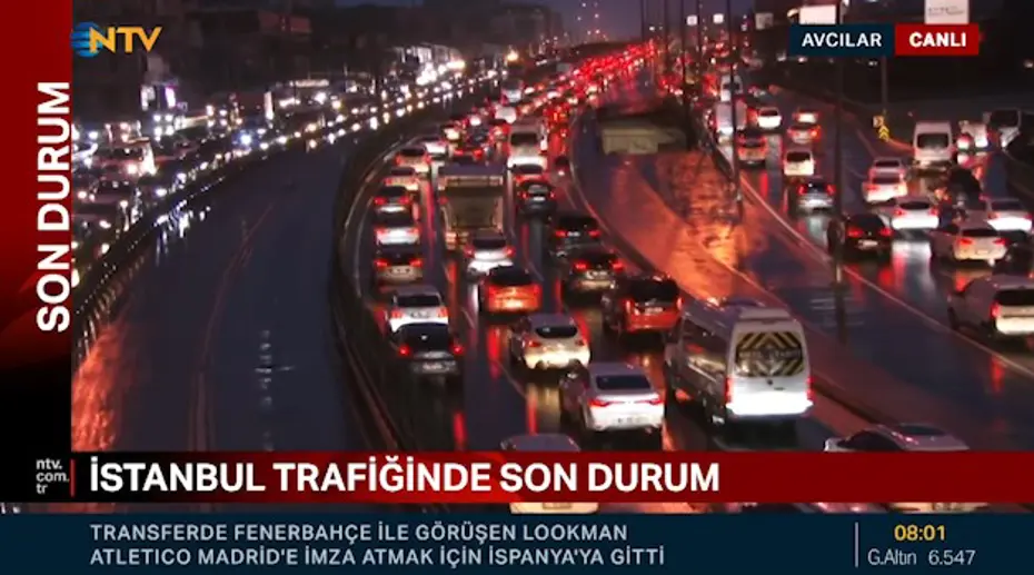 İstanbul trafiğinde son durum
