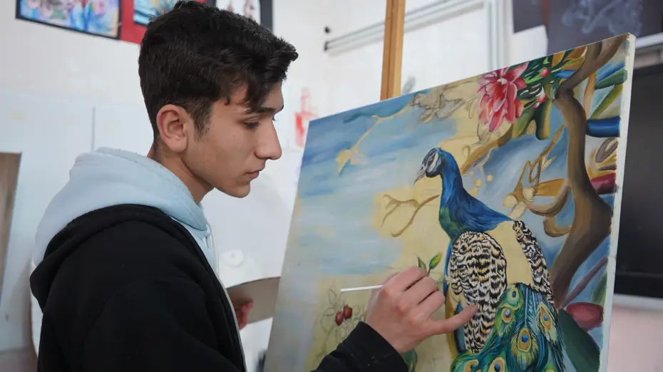 Şırnaklı ressama ABD'den tam burs. 