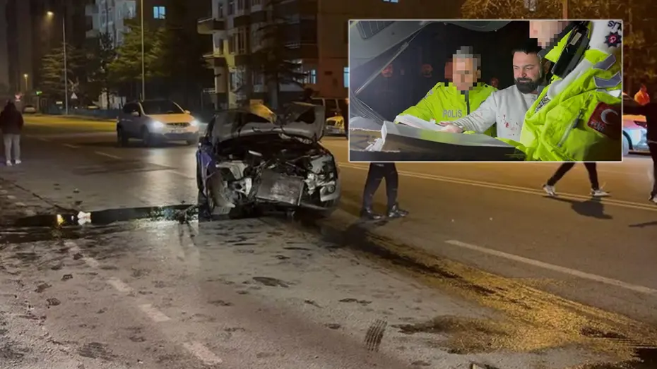 Kaza yapan şoförden polise tehdit. 