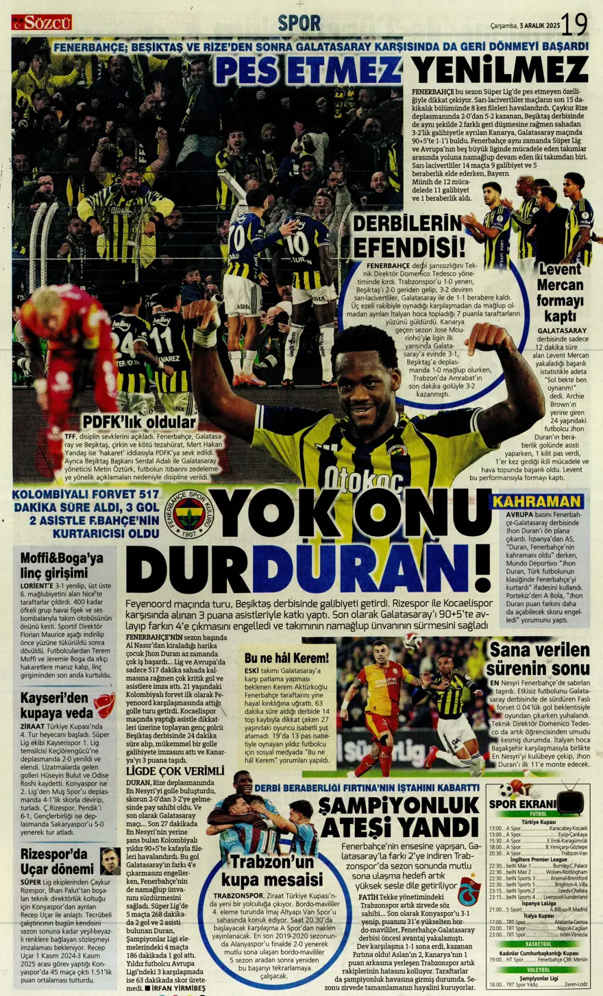 "Kalite farkı 5 dakika" (3 Aralık 2025 spor manşetleri) 20 "Kalite farkı 5 dakika" (3 Aralık 2025 spor manşetleri) 20