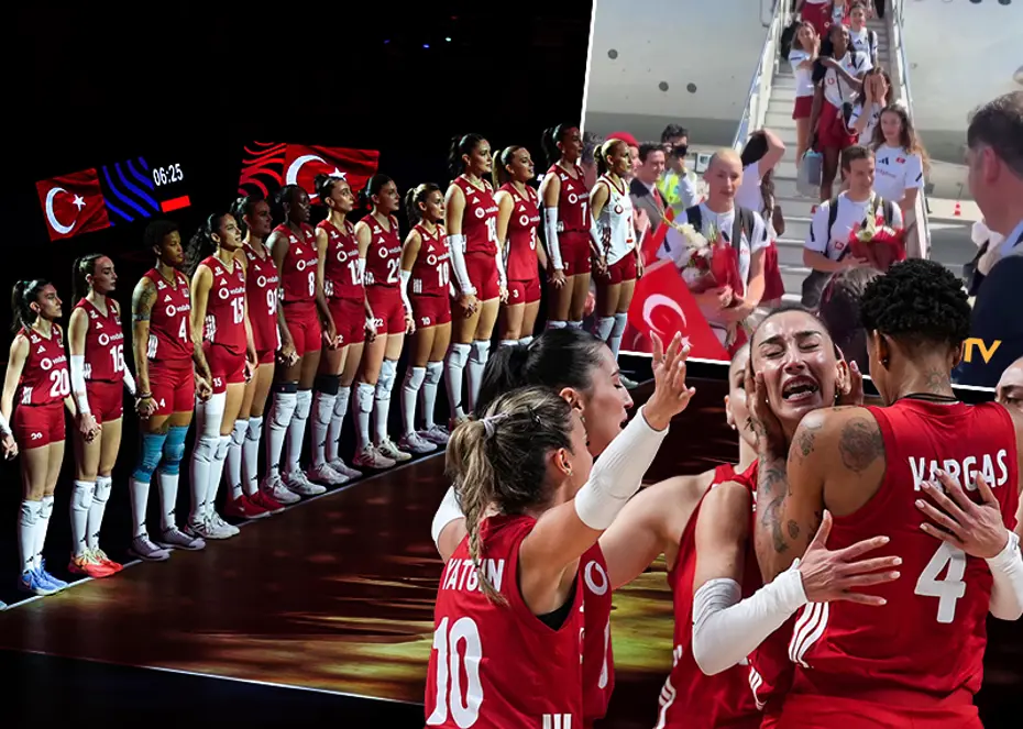 Şampiyon Filenin Sultanları'na coşkulu karşılama. 
