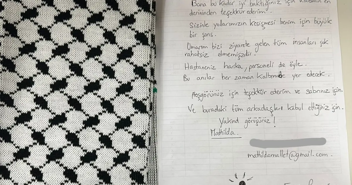 Sumud aktivistinden Türk doktorlara teşekkür mektubu