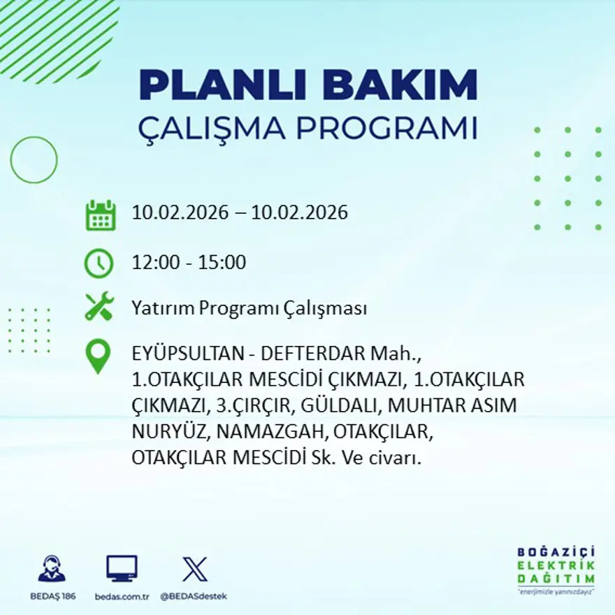 Akşam saatlerine kadar sürecek! İstanbul'un 22 ilçesinde elektrik kesintisi: 9 saat sürecek (10 Şubat BEDAŞ elektrik kesintisi) 34