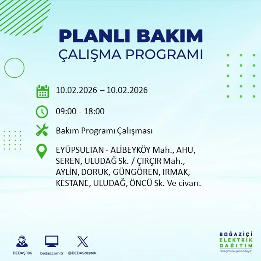 Akşam saatlerine kadar sürecek! İstanbul'un 22 ilçesinde elektrik kesintisi: 9 saat sürecek (10 Şubat BEDAŞ elektrik kesintisi) 46