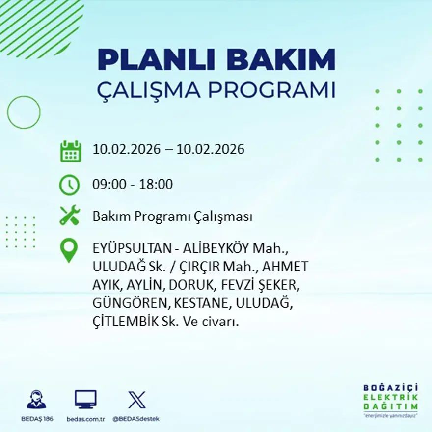 Akşam saatlerine kadar sürecek! İstanbul'un 22 ilçesinde elektrik kesintisi: 9 saat sürecek (10 Şubat BEDAŞ elektrik kesintisi) 43