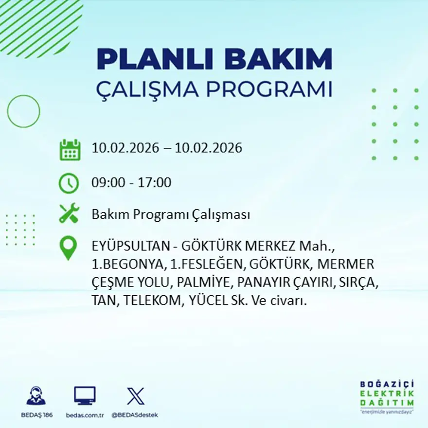 Akşam saatlerine kadar sürecek! İstanbul'un 22 ilçesinde elektrik kesintisi: 9 saat sürecek (10 Şubat BEDAŞ elektrik kesintisi) 39