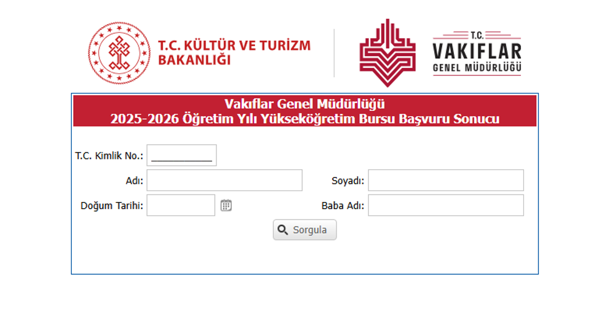 VGM burs sonuçları sorgulama ekranı 2025: VGM yükseköğrenim burs sonuçları açıklandı