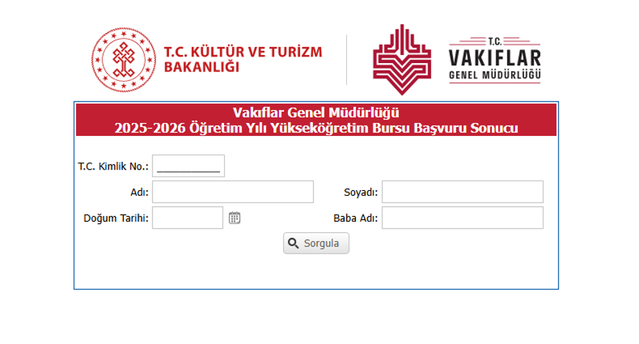VGM burs sonuçları sorgulama ekranı 2025: VGM yükseköğrenim burs sonuçları açıklandı