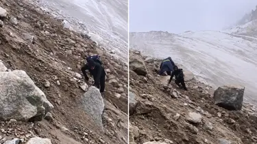 Ağrı Dağı’nda heyelan. Dağcılar kayalardan son anda kurtuldu