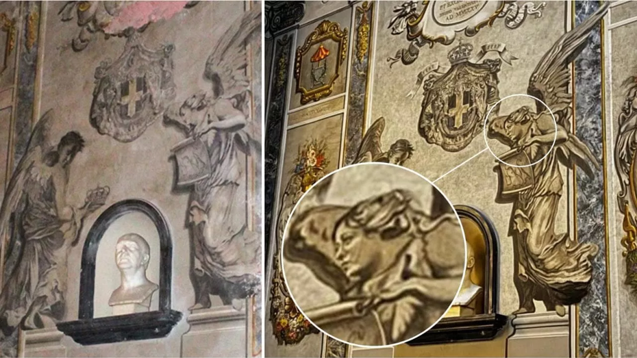 Roma'da restorasyon tartışması. Melek figürü restorasyondan sonra Meloni'ye benzetildi