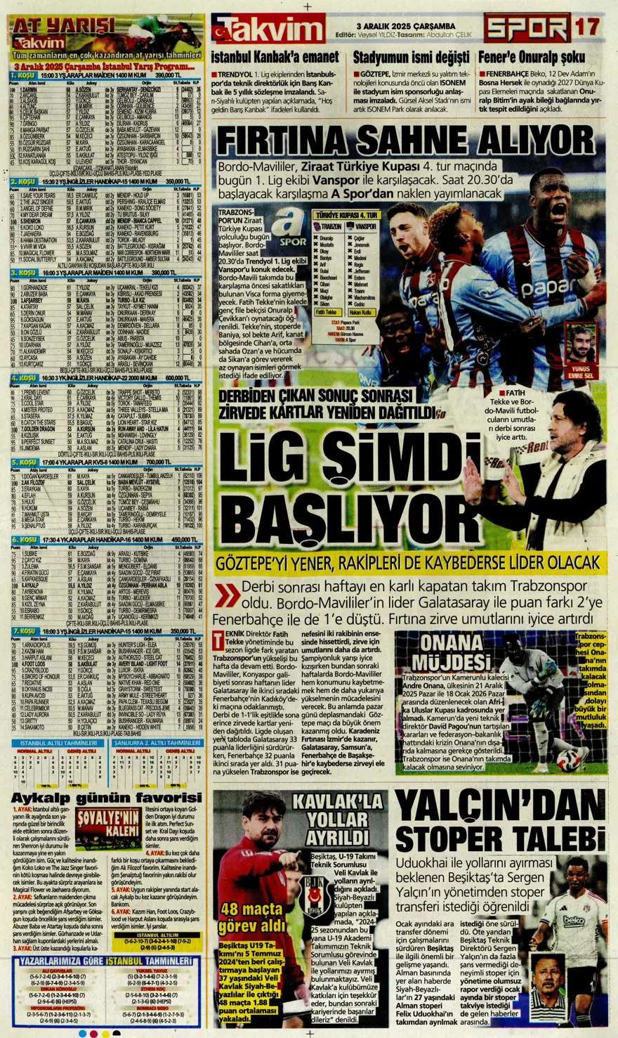 "Kalite farkı 5 dakika" (3 Aralık 2025 spor manşetleri) 21 "Kalite farkı 5 dakika" (3 Aralık 2025 spor manşetleri) 21