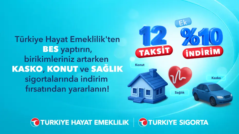 Türkiye Hayat Emeklilik’ten BES Yaptıranlara Özel Kasko, Konut ve Sağlık Sigortalarında Avantajlı Kampanya!