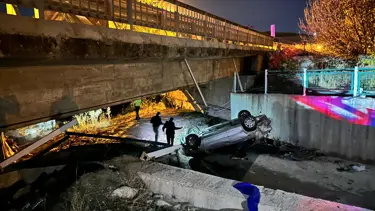 Otomobil dereye uçtu, uzman çavuş öldü