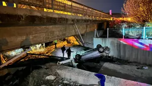 Otomobil dereye uçtu, uzman çavuş öldü