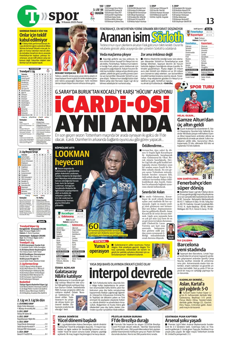 "İlaç gibi geldi" (9 Kasım 2025 spor manşetleri) 8 "İlaç gibi geldi" (9 Kasım 2025 spor manşetleri) 8