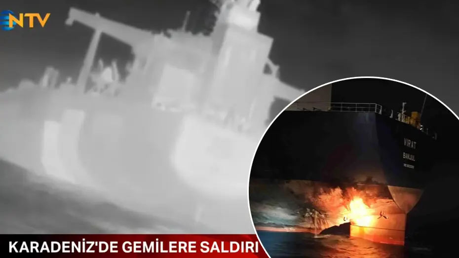 Karadeniz'de gemilere saldırı. Ukrayna saldırı anını paylaştı